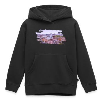 Roma Rome Rom - Kinder Premium Organic Hoodie - Schwarz - Vorne - AI Model Kid Male (0cm)