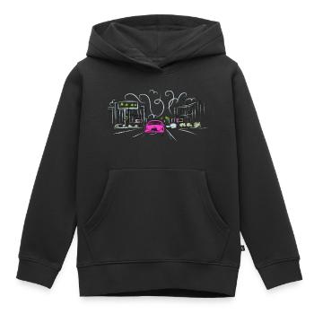 Moteurs rapides - Sweat Premium à capuche enfant bio - noir - Devant - AI Model Kid Male (0cm)