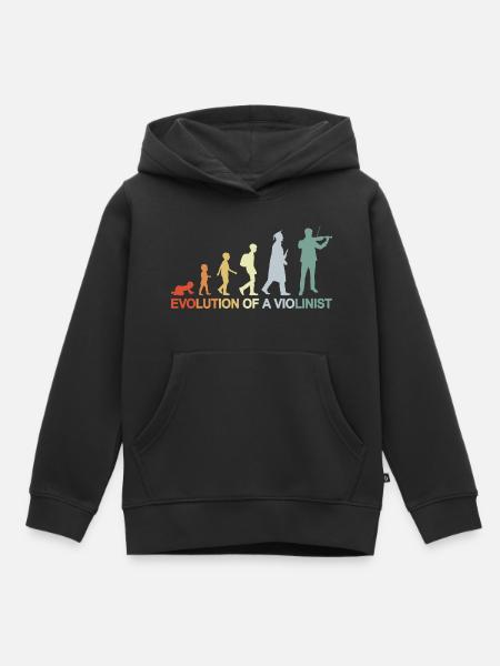 Evolution of A Violinist - Kinder Premium Organic Hoodie - Schwarz
