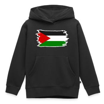 Free palestine - Kinder Premium Organic Hoodie - Schwarz - Vorne - AI Model Kid Male (0cm)