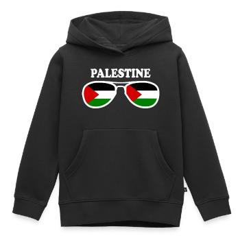 Palestine - Sweat Premium à capuche enfant bio - noir - Devant - AI Model Kid Male (0cm)