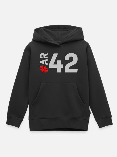 AR42-KARTON - Kinder Premium Organic Hoodie - Schwarz