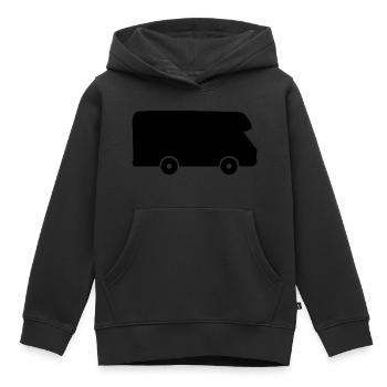 Autocollant de vacances en camping-car autocollant Camper Travel - Sweat Premium à capuche enfant bio - noir - Devant - AI Model Kid Male (0cm)