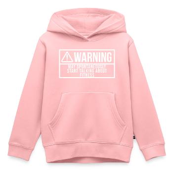 trening - Hettegenser Premium barn økologisk - rosa - Foran - AI Model Kid Female (0cm)