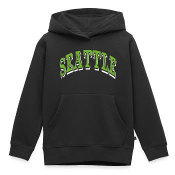 Seattle - Kinder Premium Organic Hoodie - Schwarz - Vorne - AI Model Kid Male (0cm)