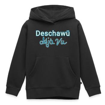 déjà vu drôle - Sweat Premium à capuche enfant bio - noir - Devant - AI Model Kid Male (0cm)