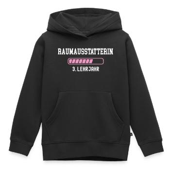 Apprentissage de décorateur d’intérieur 3 ans d’apprentissage en décoration - Sweat Premium à capuche enfant bio - noir - Devant - AI Model Kid Male (0cm)