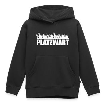 Platzwart - Kinder Premium Organic Hoodie - Schwarz - Vorne - AI Model Kid Male (0cm)
