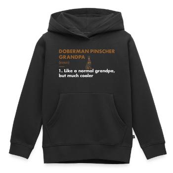 Doberman Pinscher Grandpa Definition - Kids Premium Organic Hoodie - black - Front - AI Model Kid Male (0cm)