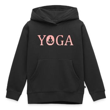 Yoga yoga - Kinder Premium Organic Hoodie - Schwarz - Vorne - AI Model Kid Male (0cm)