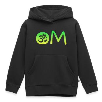 Om Yoga - Kinder Premium Organic Hoodie - Schwarz - Vorne - AI Model Kid Male (0cm)