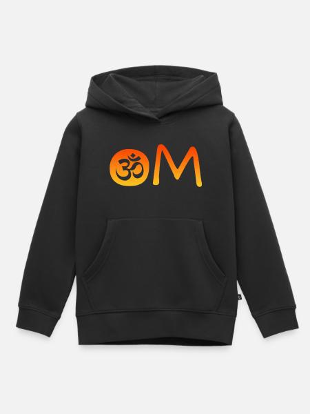 om namaste yoga - Kinder Premium Organic Hoodie - Schwarz