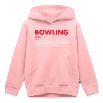 Sport Definition Bowling - Kids Premium Organic Hoodie - rose - Front - AI Model Kid Female (0cm)