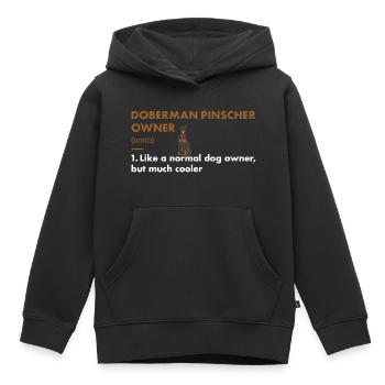 Doberman Pinscher Owner Definition - Kids Premium Organic Hoodie - black - Front - AI Model Kid Male (0cm)
