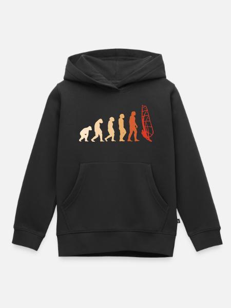 Sport Evolution Planche à voile - Sweat Premium à capuche enfant bio - noir