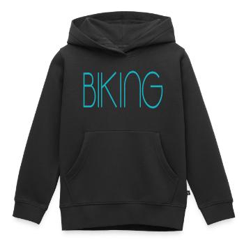 biking - Kinder Premium Organic Hoodie - Schwarz - Vorne - AI Model Kid Male (0cm)