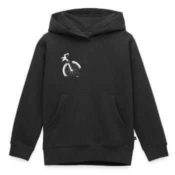 Mountainbike Grunge Shabby Chic - Kinder Premium Organic Hoodie - Schwarz - Vorne - AI Model Kid Male (0cm)