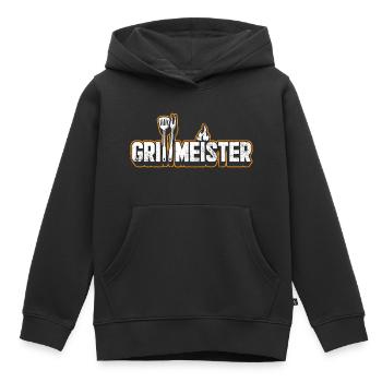 Grillmeister - Kinder Premium Organic Hoodie - Schwarz - Vorne - AI Model Kid Male (0cm)
