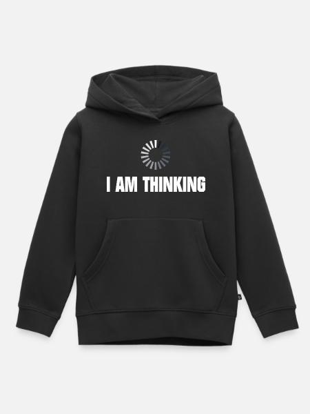 Ich denke nach - Kinder Premium Organic Hoodie - Schwarz