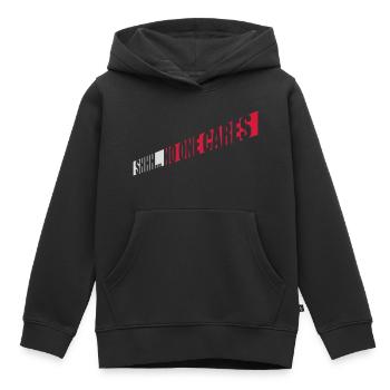 chut personne ne s’en soucie - Sweat Premium à capuche enfant bio - noir - Devant - AI Model Kid Male (0cm)