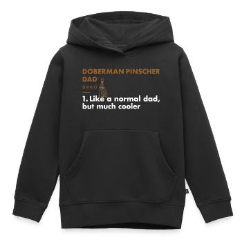 Doberman Pinscher Dad Definition - Kids Premium Organic Hoodie - black - Front - AI Model Kid Male (0cm)