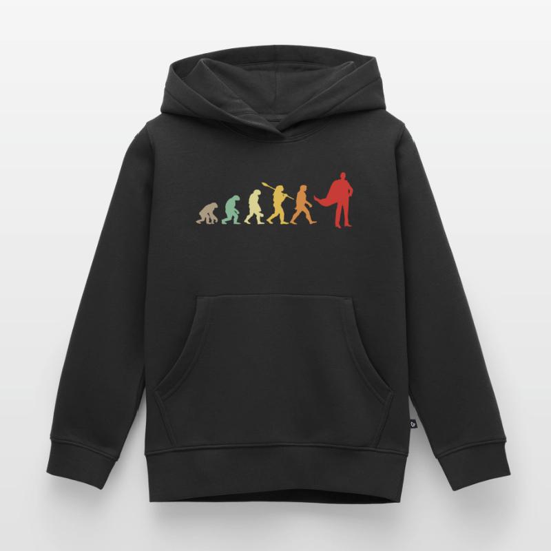 Darwin evolution for Supermans 🦸 ♂️ Kids Premium Organic Hoodie