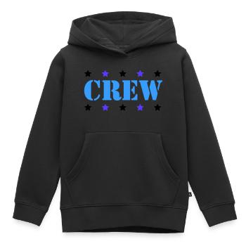 crew - Kinder Premium Organic Hoodie - Schwarz - Vorne - AI Model Kid Male (0cm)