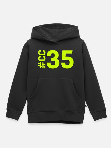 CC35-KARTON - Kinder Premium Organic Hoodie - Schwarz