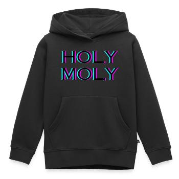Sacré Moly - Sweat Premium à capuche enfant bio - noir - Devant - AI Model Kid Male (0cm)