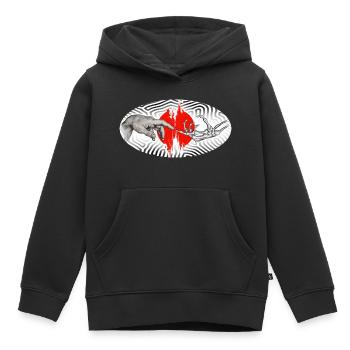 Life and death - Kinder Premium Organic Hoodie - Schwarz - Vorne - AI Model Kid Male (0cm)