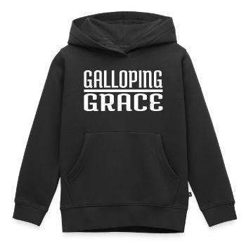 Équipement d’équitation Élégance raffinée - Sweat Premium à capuche enfant bio - noir - Devant - AI Model Kid Male (0cm)