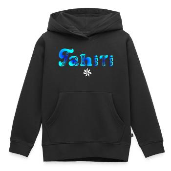 Tahiti (Blue Lagoon) - Kids Premium Organic Hoodie - black - Front - AI Model Kid Male (0cm)