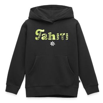 Tahiti (Limette) - Kinder Premium Organic Hoodie - Schwarz - Vorne - AI Model Kid Male (0cm)
