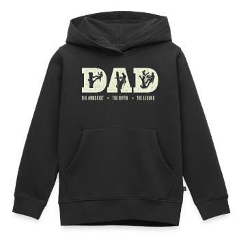 Der Arborist, die Legende – Lustiges Arborist-Geschenk - Kinder Premium Organic Hoodie - Schwarz - Vorne - AI Model Kid Male (0cm)