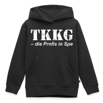 TKKG Die Profis In Spe Weiß - Kinder Premium Organic Hoodie - Schwarz - Vorne - AI Model Kid Male (0cm)