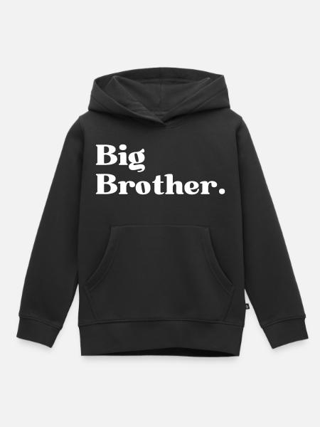 GROSSER BRUDER - Kinder Premium Organic Hoodie - Schwarz