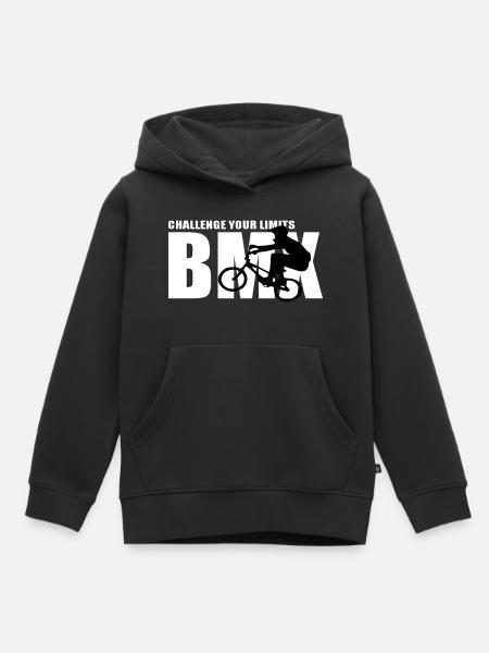 fordere deine Grenzen heraus - Kinder Premium Organic Hoodie - Schwarz