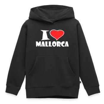 Mallorca - Kids Premium Organic Hoodie - black - Front - AI Model Kid Male (0cm)