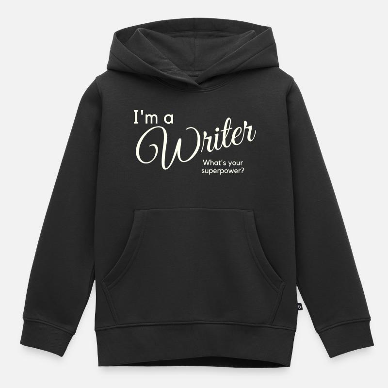 Je suis écrivain - Sweat Premium à capuche enfant bio - noir