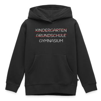 Gymnasium Schule - Kinder Premium Organic Hoodie - Schwarz - Vorne - AI Model Kid Male (0cm)