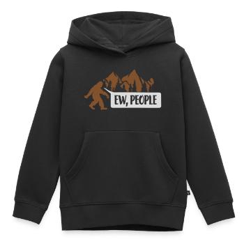 Citation ew people Bigfoot - Sweat Premium à capuche enfant bio - noir - Devant - AI Model Kid Male (0cm)