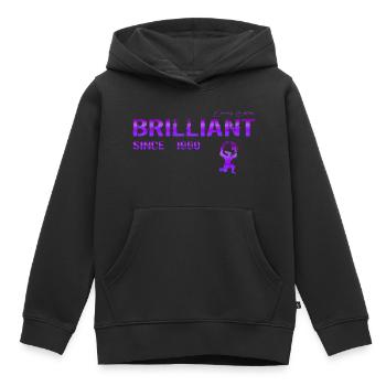 Brillant depuis 1990 - Sweat Premium à capuche enfant bio - noir - Devant - AI Model Kid Male (0cm)