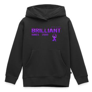 Brillant depuis 2009 - Sweat Premium à capuche enfant bio - noir - Devant - AI Model Kid Male (0cm)