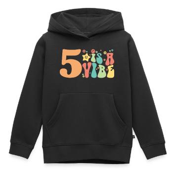 Five Is A Vibe, 5 Jahre alt, Kinder zum 5. Geburtstag - Kinder Premium Organic Hoodie - Schwarz - Vorne - AI Model Kid Male (0cm)