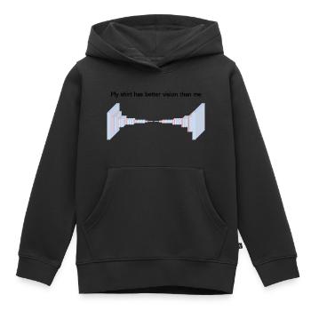 Ma chemise a une meilleure vision que moi - Sweat Premium à capuche enfant bio - noir - Devant - AI Model Kid Male (0cm)