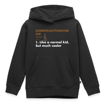 Doberman Pinscher Kid Definition - Kids Premium Organic Hoodie - black - Front - AI Model Kid Male (0cm)