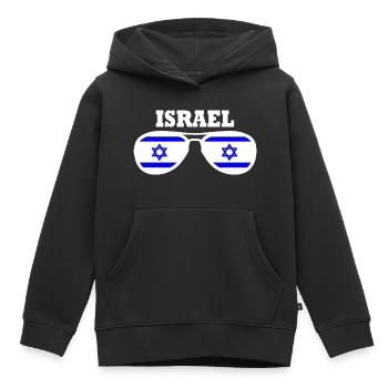 Israel - Sweat Premium à capuche enfant bio - noir - Devant - AI Model Kid Male (0cm)
