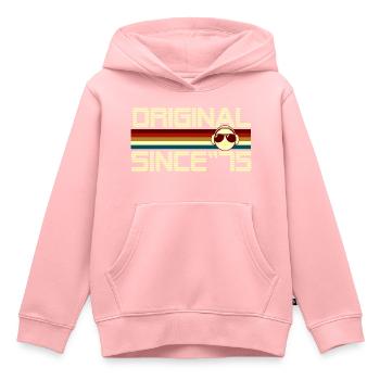 Seit 75 - Kinder Premium Organic Hoodie - Rosa - Vorne - AI Model Kid Female (0cm)