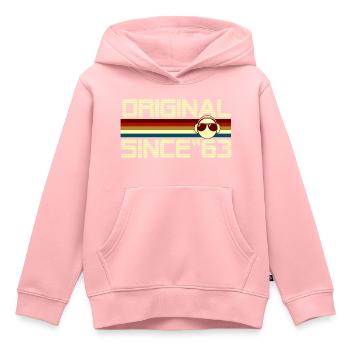 Seit 63 - Kinder Premium Organic Hoodie - Rosa - Vorne - AI Model Kid Female (0cm)