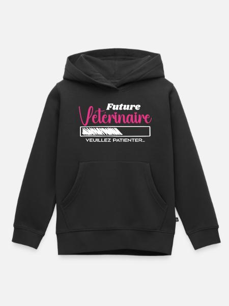 Zukünftige Tierärztin - Kinder Premium Organic Hoodie - Schwarz
